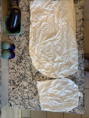 White Smeg Coffee Maker Dust Cloth Accessory Set - White Cotton Covers
